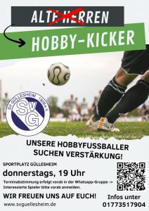 Mehr über den Artikel erfahren Unsere Hobby-Kicker suchen Verstärkung!