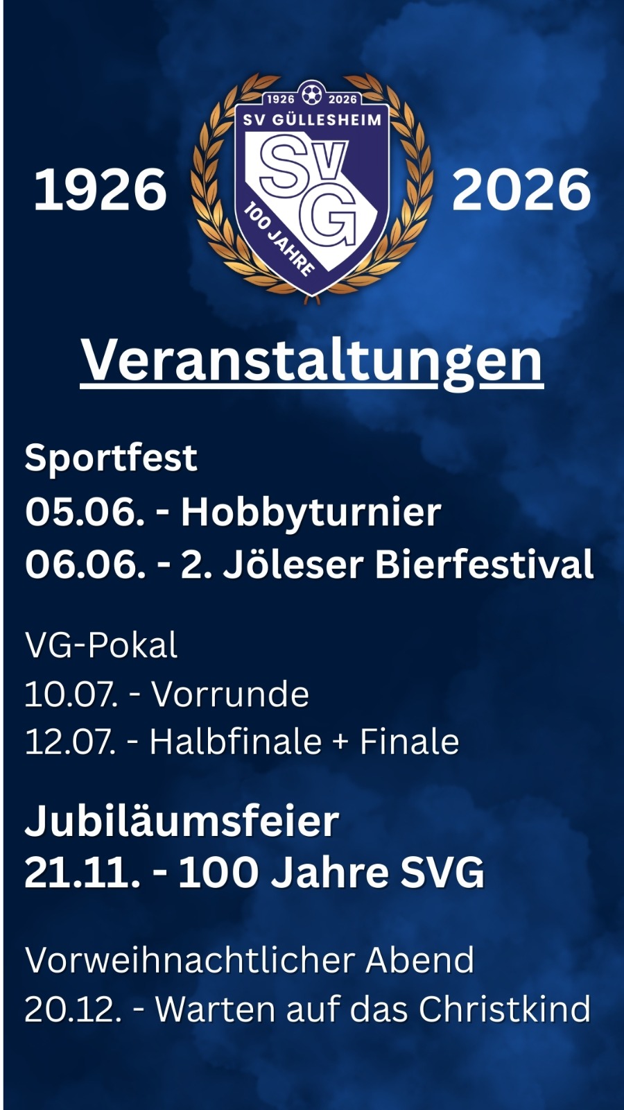 Mehr über den Artikel erfahren Veranstaltungstermine in unserem Jubiläumsjahr!